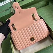 GG Marmont Small Shoulder Bag Peach Leather 443497 size 26x15x7 cm - 5