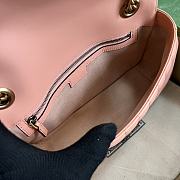 GG Marmont Small Shoulder Bag Peach Leather 443497 size 26x15x7 cm - 6