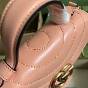 GG Marmont Mini Top Handle Bag Peach Leather 547260 size 21x15.5x8 cm - 6