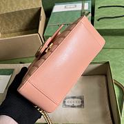 GG Marmont Mini Top Handle Bag Peach Leather 547260 size 21x15.5x8 cm - 4