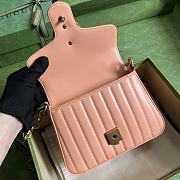 GG Marmont Mini Top Handle Bag Peach Leather 547260 size 21x15.5x8 cm - 3
