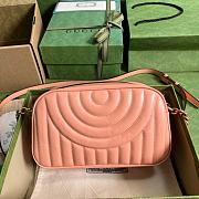 Gucci GG Marmont Small Shoulder Bag Peach 447632 size 24x13x7 cm - 2
