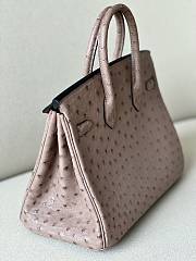 HERMES Kelly Purple Ostrich Handbag Silver Hardware size 25 x 20 x 13 cm - 4