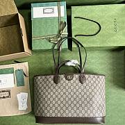 Gucci Ophidia Medium Tote Bag Beige/Ebony GG Supreme 38.5x28.5x15 cm - 4