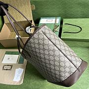 Gucci Ophidia Medium Tote Bag Beige/Ebony GG Supreme 38.5x28.5x15 cm - 2