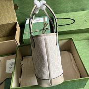 Gucci Ophidia Small Tote Bag Beige/Gray GG Supreme Canvas 25x22x12 cm - 6
