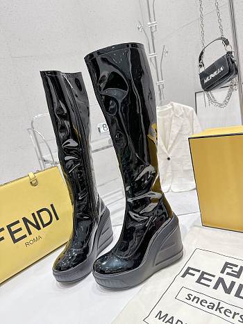 Fendi Patent Leather Boots Black
