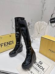Fendi Patent Leather Boots Black - 4