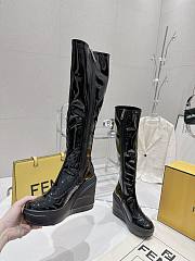 Fendi Patent Leather Boots Black - 5