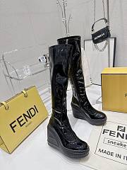 Fendi Patent Leather Boots Black - 6