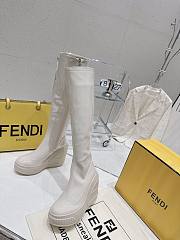 Fendi Patent Leather Boots White - 2