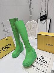 Fendi Patent Leather Boots Green - 6