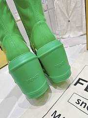 Fendi Patent Leather Boots Green - 5