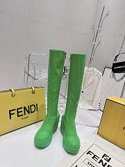 Fendi Patent Leather Boots Green - 4