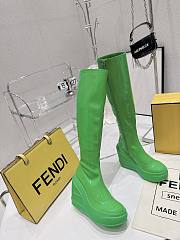 Fendi Patent Leather Boots Green - 2