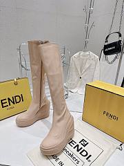 Fendi Patent Leather Boots Beige - 4