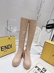 Fendi Patent Leather Boots Beige - 3