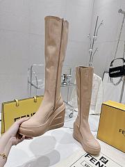 Fendi Patent Leather Boots Beige - 2