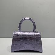 BALENCIAGA Hourglass XS Handbag Crocodile In Purple size 19x8x21 cm - 5