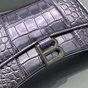 BALENCIAGA Hourglass XS Handbag Crocodile In Purple size 19x8x21 cm - 2