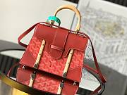 Goyard Saigon Structure Nano Bag Red Goyardine Silver Hardware - 1