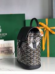 GOYARD Goyardine Calfskin Mini Alpin Backpack Black 18.5x21.5x8.5 cm - 6