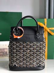 GOYARD Goyardine Calfskin Mini Alpin Backpack Black 18.5x21.5x8.5 cm - 4