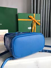 GOYARD Goyardine Calfskin Mini Alpin Backpack Blue 18.5x21.5x8.5 cm - 6