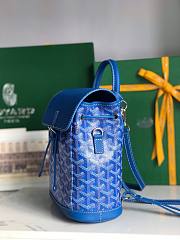 GOYARD Goyardine Calfskin Mini Alpin Backpack Blue 18.5x21.5x8.5 cm - 5