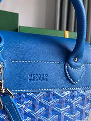 GOYARD Goyardine Calfskin Mini Alpin Backpack Blue 18.5x21.5x8.5 cm - 2