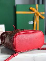 GOYARD Goyardine Calfskin Mini Alpin Backpack Red 18.5x21.5x8.5 cm - 6