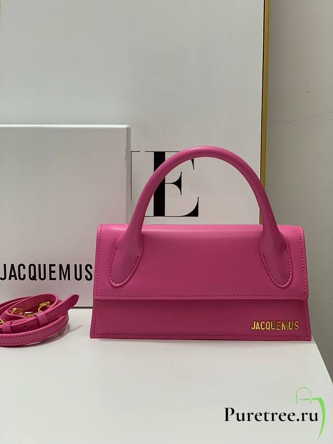 Jacquemus Le Chiquito Foldover Long Tote Bag Pink 22x11x6 cm  - 1