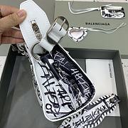 Balenciaga Neo Cagole Xs Handbag Graffiti In White 26x13x18 cm - 3