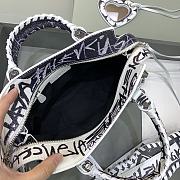 Balenciaga Neo Cagole Xs Handbag Graffiti In White 26x13x18 cm - 5