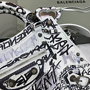 Balenciaga Neo Cagole Xs Handbag Graffiti In White 26x13x18 cm - 6