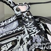 Balenciaga Neo Cagole Xs Handbag Graffiti In Black 26x13x18 cm - 5