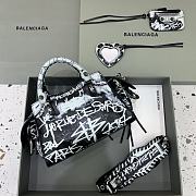 Balenciaga Neo Cagole Xs Handbag Graffiti In Black 26x13x18 cm - 6