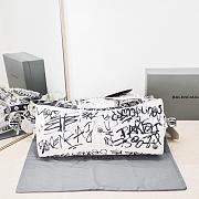 Balenciaga Neo Cagole City Handbag Graffiti In White 38x24x17 cm - 6