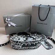 Balenciaga Le Cagole Small Shoulder Bag Graffiti In Black 33x16x8 cm - 6