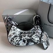 Balenciaga Le Cagole Small Shoulder Bag Graffiti In Black 33x16x8 cm - 4