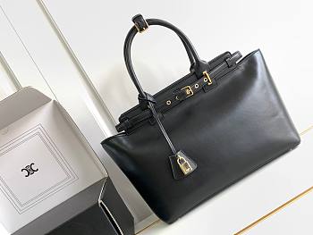 Celine Conti Bag In Supple Calfskin Black 36.5 x 26 x 15 cm