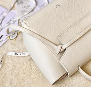 Celine Micro Belt Bag In Cream Grained Calfskin 24 x 20 x 13 cm - 5