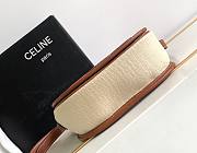 Celine Folco Cuir Triomphe In Textile And Calfskin Natural/Tan  - 5