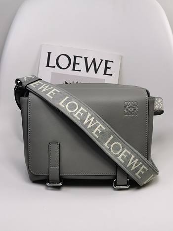 Loewe Military XS Messenger Bag Gray size 23 x 18 x 9 cm