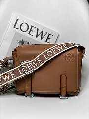 Loewe Military XS Messenger Bag Brown size 23 x 18 x 9 cm - 1