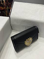 D&G Calfskin Devotion Mini Bag Black size 18.5 x 11.5 x 3.5 cm - 4