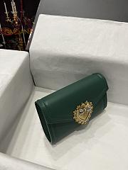D&G Calfskin Devotion Mini Bag Green size 18.5 x 11.5 x 3.5 cm - 6