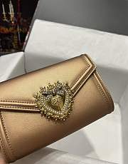 D&G Calfskin Devotion Mini Bag Bronze size 18.5 x 11.5 x 3.5 cm - 6