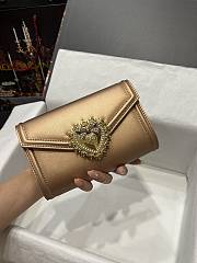 D&G Calfskin Devotion Mini Bag Bronze size 18.5 x 11.5 x 3.5 cm - 2
