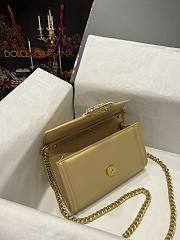 D&G Calfskin Devotion Mini Bag Golden size 18.5 x 11.5 x 3.5 cm - 2